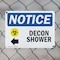 Signmission Decon Shower (Left Arrow), 10 in W x Rectangle, Plastic OS-2PACK-NS-P-710-L-10952 - alternate 3